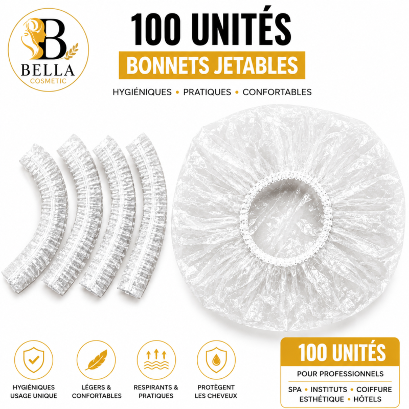 Pack Bonnet Plastique Cheveux X 100 unit